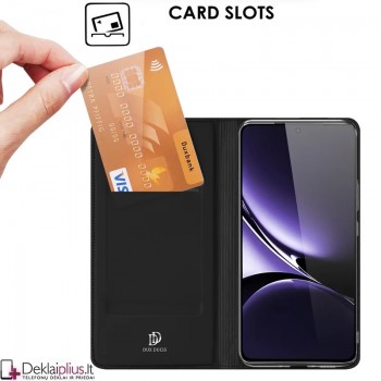 Dux Ducis Skin Pro dirbtinės odos dėklas - juodas (Xiaomi Poco X7 Pro 5G)